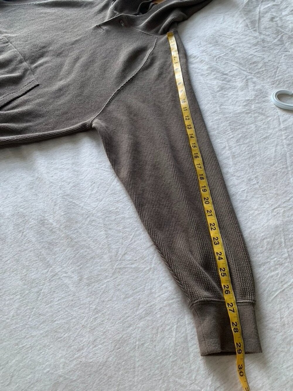 Essentials Fear of God Hooded Waffle Knit Pullover - Taupe size 14/16 or L - Picture 7 of 8